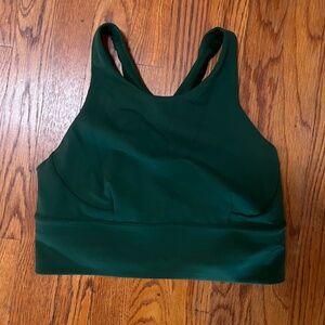 Lululemon green high neck longline bra